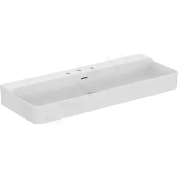 Umyvadlo Ideal Standard Conca Ceram Umyvadlo na desku 120x45 cm, s přepadem, 3 otvory pro baterii, bílá, T384001