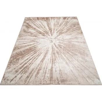 Koberec Makro Abra Moderní kusový koberec PORTLAND D149E hnědý bílý Rozměr: 80x150 cm