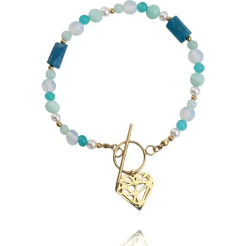 Náramek Flamenco Mystique Náramek z chirurgické oceli s 14k pozlacením, světle zlatá barva, velikost 19 cm