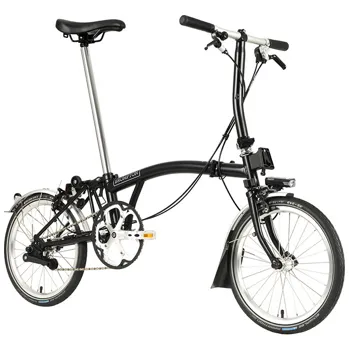 Skládací kolo Skládací kolo Brompton C Line jednobarevné, Black typ řídítek S
