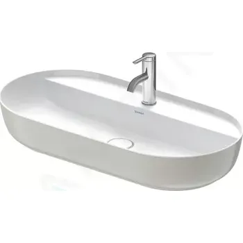 Umyvadlo Duravit Luv Umyvadlo na desku, 80x40 cm, bez přepadu, s otvorem pro baterii, bílá/matná šedá, 0380802300