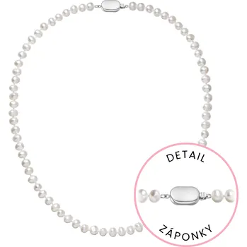 Náušnice Perlový náhrdelník z říčních perel se zapínáním z bílého 14 karátového zlata 822001.1/9269B bílý