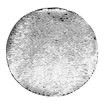 Dvoubarevné nažehlovací flitry na sublimaci kruh 19 cm stříbrná sublimace termotransfer