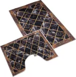 Bellatex koupelnové předložky 3D tisk sada 60x100, 60x50 cm Mramor hnědá