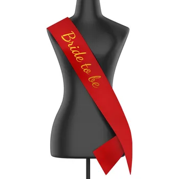 Party dekorace Šerpa Bride to be, Barva Červená, Velikost šířka šerpy 10,8 cm, Canvas Šerpa 2521