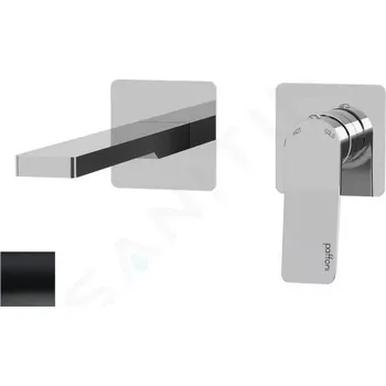 Vodovodní baterie Paffoni Tilt Umyvadlová baterie pod omítku s tělesem, 2-otvorová instalace, matná černá, TI106NO70