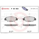 Sada brzdových destiček, kotoučová brzda BREMBO P 49 053