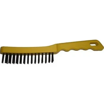 Drátěný kartáč Kartáče ruční 4.řadý dřevěný, drát 0.30 pomosazený