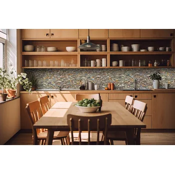 Fototapeta DIMEX ART Zeď z oblázků KI-420-250 420 x 60 cm šedá