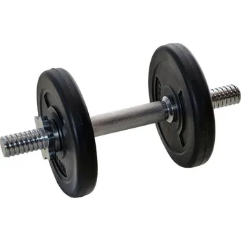 FitnessLine Jednoruční nakládací činka pogumovaná 5 kg