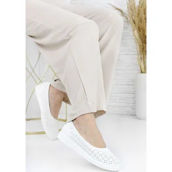 Dámské baleríny Cathay moda Bílé baleríny 8003-2WH Velikost: 37
