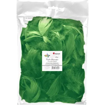 Titanum Pírka, Peří, ZELENÁ, 5-12cm, 16g/1 bal.