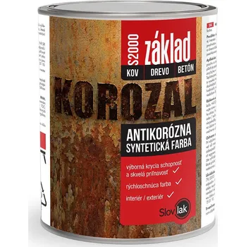 barva na kov Slovlak KOROZAL základ S 2000 antikorozní syntetická barva 5 kg 0100 Bílý