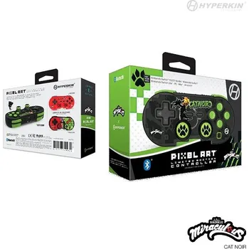 Herní příslušenství Hyperkin Pixel Art Miraculous Bluetooth Controller for Nintendo Switch/PC/Mac/Android (Cat Noir)