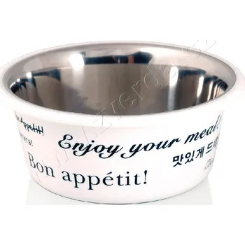 Miska pro psa Miska nerezová Enjoy! 0,85l /bílá