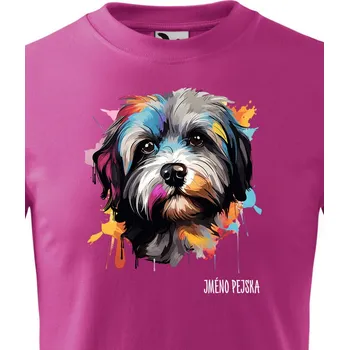 Chlapecké tričko Dětské tričko Lhasa Apso, Barva Purpurová, Velikost 134 cm/8 roků, Canvas Dětské tričko 2565