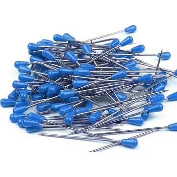 Špendlíky délka 60 mm čalounické - modrá sytá (100 ks)