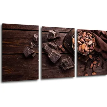 Obraz Impresi Obraz Zátiší s čokoládou - 150 x 70 cm (3 dílný)