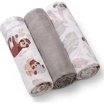 látková plena BabyOno Pleny mušelínové - Super soft 3ks - Lenochod