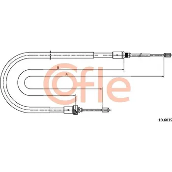 Auto-moto Tažné lanko, parkovací brzda COFLE 10.6035