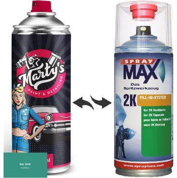 Barva ve spreji Barva ve spreji RAL 5018 stupeň lesku Polomat kvalita laku 1K Akrylátový lak