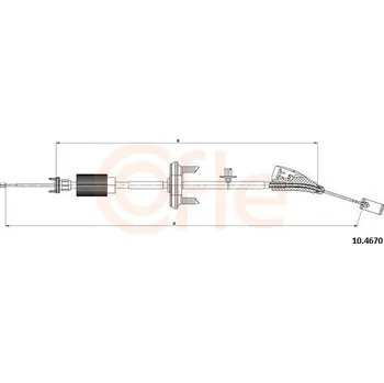 Lanko parkovací brzdy Tažné lanko, parkovací brzda COFLE 10.4670