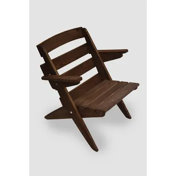 Vingo Skládací zahradní křeslo z borovice – hnědá, 45 x 39 x 72 cm