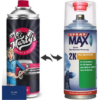 Barva ve spreji Barva ve spreji RAL 5000 stupeň lesku Pololesk kvalita laku 1K Akrylátový lak