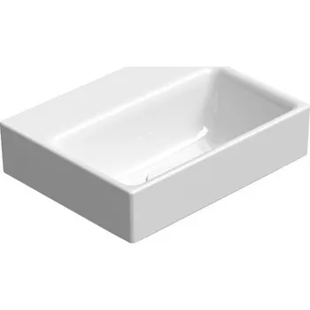 Umyvadlo NUBES keramické umyvadlo 36x28cm, bez otvoru, bílá ExtraGlaze