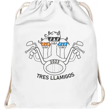 Sportovní vak Vak na záda Organic s potiskem Llamigos-kamarádi vak