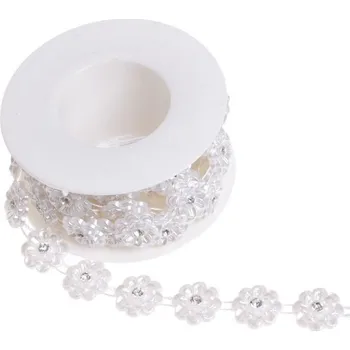 Svatební dekorace Pro Háčkování Květy s kamínkem na špulce