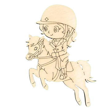 Dřevěná hračka Dřevěný výřez z překližky, ŽOKEJKA, 10,8 x 6,5cm, 1ks