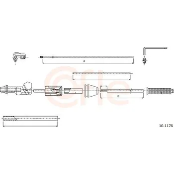 Plynové lanko Lanko plynu COFLE 10.1178