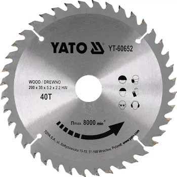 Řezný kotouč Yato | Kotouč na dřevo 200 x 30 mm 40z YT-60652