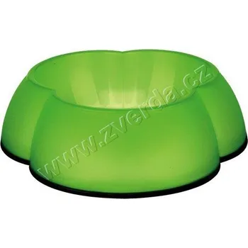 Miska pro psa Plastová miska trojlístek s gumou 1,3 l/24 cm