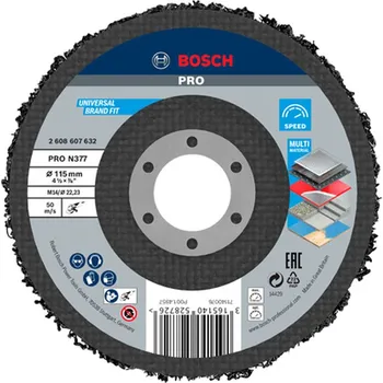 Brusný kotouč BOSCH Čisticí kotouč N377, Best for Metal 115 mm, 22,23 mm, SiC 2608607632 free_store_pickup