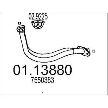 Výfuková trubka Výfuková trubka MTS 01.13880