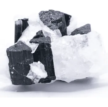 Přírodní kámen Milujeme Kameny Turmalín zelený (verdelit), křišťál a albit - drúza SKK11 421520