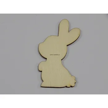 Stavební deska Dřevěný výřez z překližky, KRÁLÍČEK SILUETA, 5,6x3,5cm, 1ks