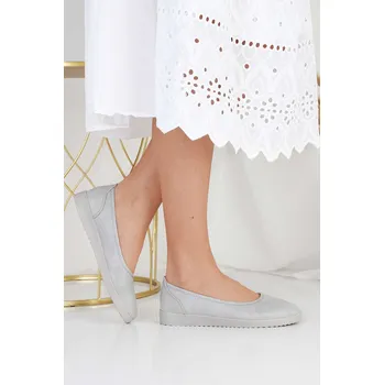 Dámské kozačky Cathay moda Šedé baleríny 3902-4L.G Velikost: 38