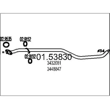 Výfuková trubka Výfuková trubka MTS 01.53830