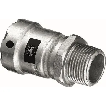Viega MEGAPRESS 4211 přechodový kus 3/4"x3/4", s vnějším závitem, lisovací, topení, uhlíková ocel