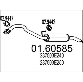 Tlumič výfuku Zadní tlumič výfuku MTS 01.60585