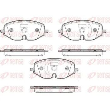 Brzdová destička Sada brzdových destiček, kotoučová brzda REMSA 1906.01