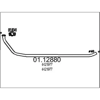 Výfuková trubka Výfuková trubka MTS 01.12880
