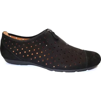 Dámské polobotky Letní vycházková obuv, Gabor, černá: Černá Nubuk, velur (semiš) 28,7 43 G - standardní šíře (28495-28496)