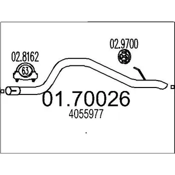 Výfuková trubka Výfuková trubka MTS 01.70026