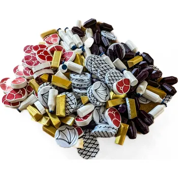 Příslušenství k deskovým hrám TLAMA games Na křídlech draků - žetony surovin a mince