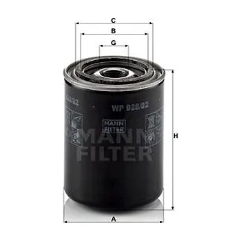 Autodíl MANN-FILTER WP928/82 pro vozy NISSAN