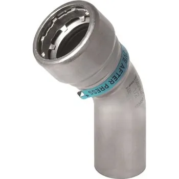 rozdělovač topení Sanha HEAVY STEEL PRESS 70040 oblouk 45°, 2", s konci na vnitřní a vnější lisování, topení, uhlíková ocel